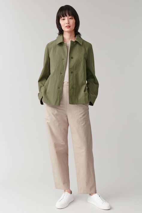 Green Blouse Outfit, Green Overshirt, Shirt Women Outfit, Olive Green Blouse, Olive Shirt, Womens Outfit, Silk Blouses, Shirts And Blouses, Denim Shirts