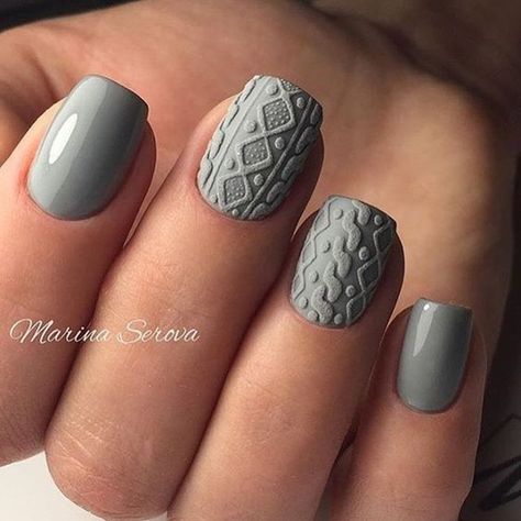 Nagellack Trends, Fall Nail Art Designs, Sweater Nails, Super Nails, Winter Nail Art, Fall Nail Art, Xmas Nails, Beauty Stuff, Nail Art Tutorial