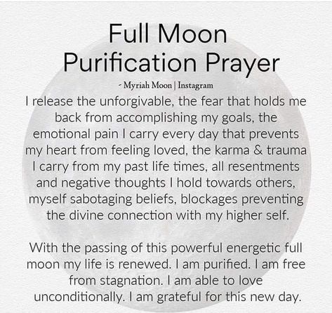 Full Moon Purification | Full moon love spell, New moon rituals, Full moon ritual Full Moon Prayer, Full Moon Release, Moon Prayer, Full Moon Love Spell, Full Moon Spells, Full Moon Meditation, Smudging Prayer, Moon Spells, Moon Rituals