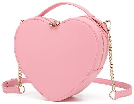 lola mae Heart Shape Satchel Crossbody Purse for women Zip Around Shoulder Bag Heart Shaped Bag, Fancy Bags, Purse For Women, Crossbody Purse, Heart Shape, Purses Crossbody, Heart Shapes, Pu Leather, Satchel