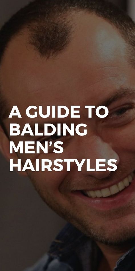 A Guide To Balding Men’s Hairstyles #mens #balding #hairstyles Bald Hairstyles Men Thinning Hair, Mens Hairstyles Balding, Mens Haircut For Balding Men, Men’s Balding Haircut, Thinning Hairstyles Men, Haircut Balding Men, Balding Man Haircut, Men Shaved Head Style, Balding Crown Hairstyles Men