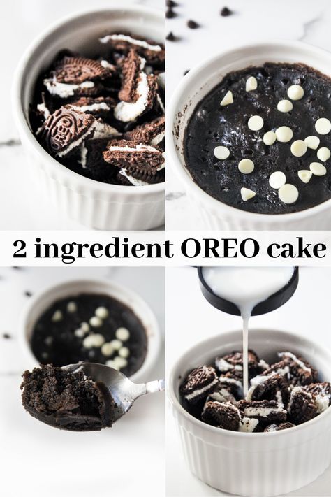 Small batch, two ingredient microwave Oreo mug cake for one, that is sweet and spongy and is ready in one minute. No oven, no bake, super yummy.   #without #oven #chocolate #simple #vegetarian #craving #chocolate #soft #oreo #dessert #sweet #easy #beginner #basic #pantry #ingredients Easy Microwave Desserts Cookie In A Mug, How To Make A Mug Cake With Oreos, Quick Oreo Mug Cake, Microwave Oreo Dessert, Easy Baking Recipes Without Oven, No Bake Mug Cake, Mug Oreo Cake, Quick And Easy Oreo Desserts, Things To Make Without An Oven