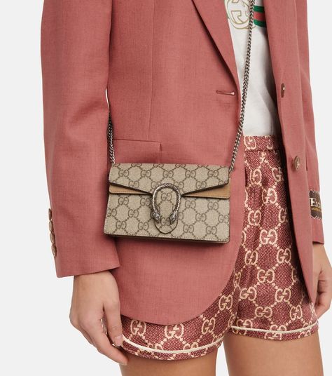 Dionysus Gg Supreme Super Mini Shoulder Bag - Gucci | mytheresa Gucci Super Mini Dionysus Bag Outfit, Gucci Dionysus Mini Outfit, Dionysus Gg Supreme Super Mini Bag, Gucci Dionysus Mini, Gucci Super Mini, Gucci Mini Bag, Gucci Crossbody Bag, Gucci Mini, Gucci Crossbody