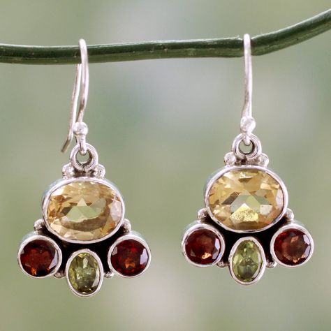 UNICEF Market | Natural Gemstones in Sterling Silver Earrings - Harmony Fall Jewelry Inspiration, Dolphin Jewelry, Antique Silver Jewelry, Sterling Silver Promise Rings, Wholesale Silver Jewelry, Peridot Earrings, Faceted Gems, Citrine Earrings, Wear Or Tear