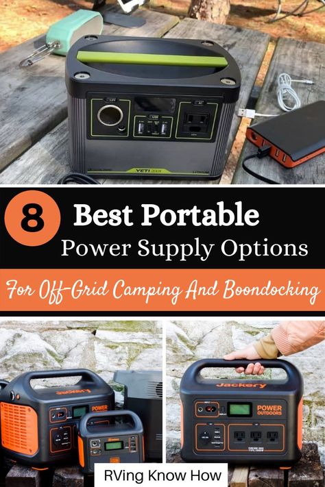 Rv Living Organization, Feeling Powerless, Camping Power, Portable Power Supply, Indoor Camping, Rv Storage, Portable Battery, Camping Essentials, Truck Camper