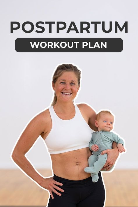 Get back into a fitness routine after baby with this FREE Postpartum workout plan! This free program was designed by Lindsey Bomgren, certified personal trainer and mom of 3. Designed to help moms strengthen and rebuild their core and pelvic floor after pregnancy and birth! This free workout calendar combines bodyweight workouts, strength training, and low impact cardio to create an effective workout plan you can do at home after baby! Postpartum Fitness Plan, Postpartum Treadmill Workout, Postpartum Gym Workout Plan, Postpartum Gym Workout, Postpartum Leg Workout, Post Natal Workout Plan, Low Impact Workout Plan, Workouts Strength Training, Postpartum Workout Plan