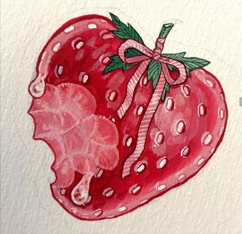 Drawing Prismacolor, Armband Tattoos, Cute Paintings, Watercolor Sketch, Sketch Drawing, Armband Tattoo, Cute Doodles, الرسومات اللطيفة, Strawberry Shortcake