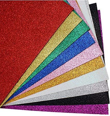 Amazon.com: MeCamping A4 Glitter EVA Sponge Paper Foam Sheet Faux Vinyl Leatherette Fabric Sheets 10-Pack for Kids Craft Activities DIY Handmade Bows Art Multicolor Paper (Multicolor - No Adhesive) Foam Paper, Fest Temaer, Bow Art, Glitter Crafts, Easy Christmas Decorations, Foam Sheets, Cardboard Paper, Glitter Cards, Glitter Paper