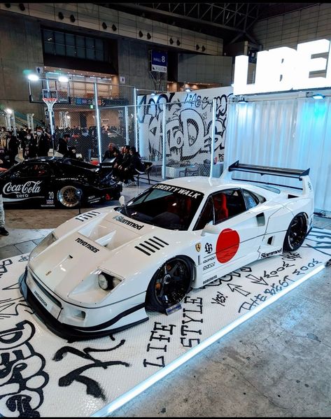 F40 Liberty Walk, Cool Car Wraps, Liberty Walk Cars, To Fast To Furious, Larry Chen, Modded Cars, Kereta Sport, Cars Jdm, Accessories Organization