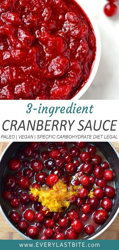 Paleo Cranberry Sauce, Sugar Free Cranberry Sauce, Easy Cranberry Sauce, Cranberry Compote, Cranberry Orange Sauce, Cranberry Sauce Recipe, Cranberry Sauce Homemade, Orange Sauce, Cranberry Recipes