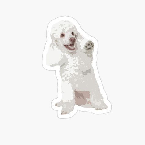 Poodle Sticker, Poodle Drawing, Cute Poodle, French Poodles, Instagram Highlight Icons, Case Stickers, Cartoon Drawings, Iphone 5, Planner Stickers