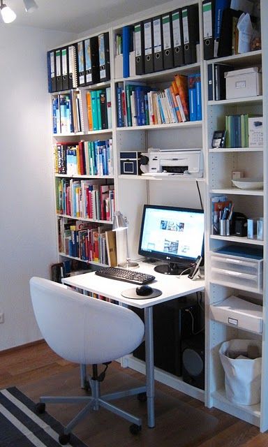 Billy Bookcase Desk from Ikea Hackers, might would work well for the spare room. Billy Ikea, Billy Bookcases, Billy Bookcase Hack, Diy Computer Desk, Hack Ikea, Ikea Billy Bookcase Hack, Desk Diy, Billy Bookcase, Ikea Desk