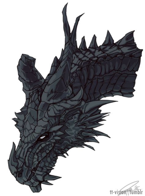 Black Dragon Drawing, Dragon Scary, Black Dragon Art, Scary Dragon, Black Dragons, Skyrim Dragon, Skyrim Art, Schrödinger's Cat, Anime Bebe