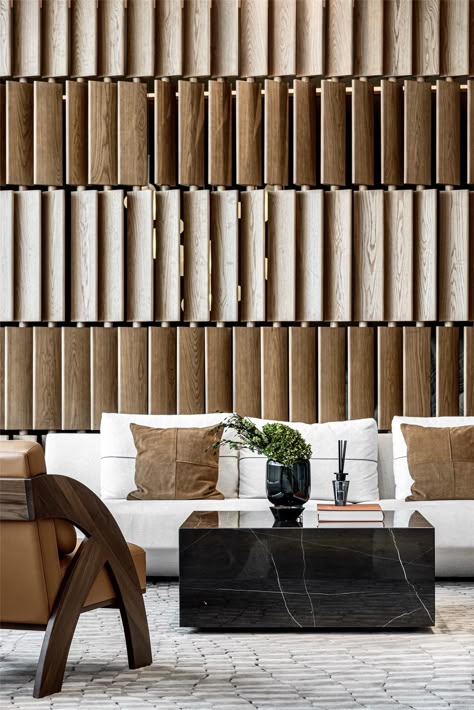 Feature Wall Design, Sales Center, Room Partition Designs, Lobby Design, Partition Design, Wall Cladding, Restaurant Interior, Office Interior Design, Wall Deco