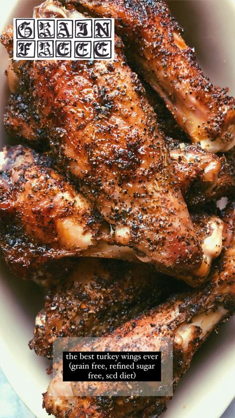 Turkey Wing Meal Ideas, Turkey Wings Meal Ideas, Rub For Turkey, Turkey Wings Recipe, Turkey Rub, Honey Mustard Recipes, The Best Turkey, Scd Recipes, Scd Diet