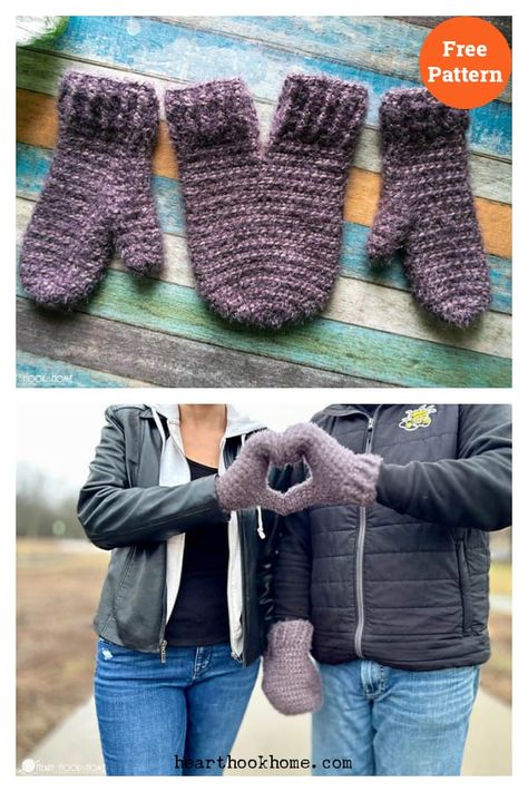 Couples Mittens Free Crochet Pattern Crochet Gloves Free Pattern, Wedding Crochet Patterns, Crochet Mitts, Crochet Mittens Free Pattern, Crochet Mittens Pattern, Glove Pattern, Crochet Gloves Pattern, Gloves Pattern, Crochet Wedding