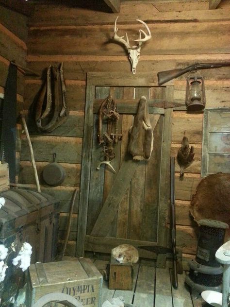 Photo taken at Wilderness Taxidermy in Franklin, NC Trappers Cabin, Lottie Matthews, Hunters Cabin, Cowboy Room, Camp Decor, Franklin Nc, Hunting Cabin, Off Grid Cabin, Western Aesthetic