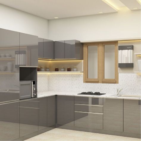 countertops decors | kitchen decor | kitchen | kitchen design | kitchen ideas | kitchen remodel L Shaped Kitchen Interior, L Shape Kitchen, Latest Modular Kitchen Design, L Shaped Modular Kitchen, L Shaped Kitchen Designs, Kitchen Unit Designs, Interior Kitchen Small, Kitchen Colour Combination, Modular Kitchen Cabinets