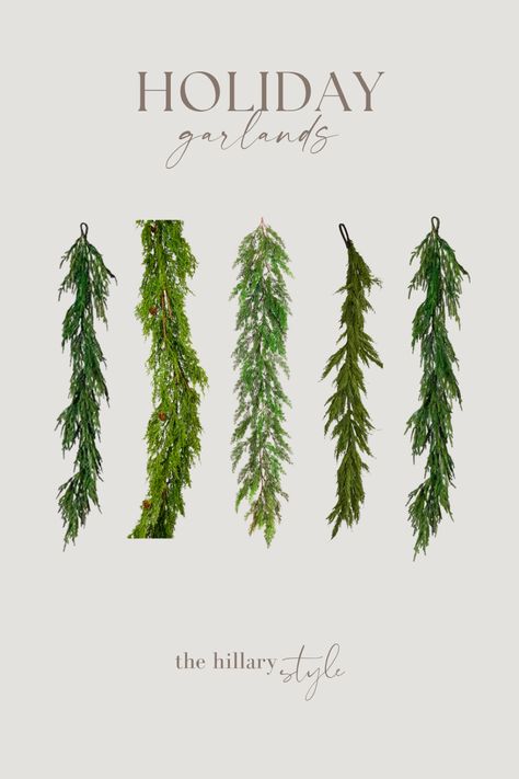 Anthropologie Garland, Terrain Christmas, Cypress Garland, Pottery Barn Christmas, Target Christmas, Faux Christmas, Amazon Christmas, Magic Christmas, Pine Garland