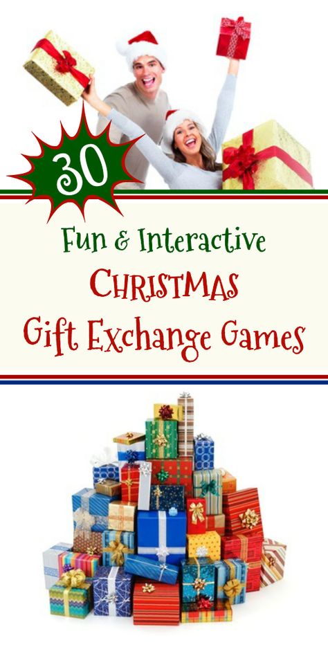 Over 30 free Christmas gift exchange game ideas to make your holiday parties fun and memorable. Christmas Gift Exchange Game Ideas, Gift Exchange Game Ideas, Gift Exchange Themes, Kids Gift Exchange, Gift Passing Game, Gift Exchange Game, Gift Exchange Ideas, Family Gift Exchange, Christmas Gift Exchange Games