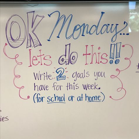 Teachers White Board Ideas, Things To Do On A White Board, Question Of The Day High School, Monday Bell Ringer, Morning Huddles For Work, Monday Board Prompts, Monday Whiteboard Question, Whiteboard Question Of The Day, White Board Inspiration