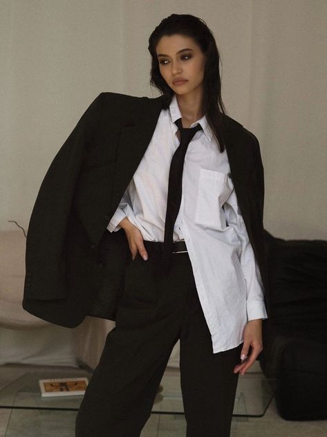 Kiril Morozov, Blazer Photoshoot Women, Monster Trilogy Rina Kent, Aleksandra Ivanova, Woman In Suit, Women In Suits, Studio Photography Poses, Glam Photoshoot