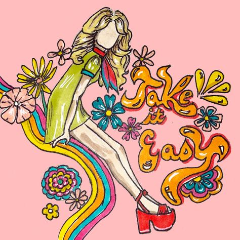 #70s #70sfashion #drawingideas. #drawing #fashionillustration  #retro #disco #groovy #print #illustration #art #artist #artistsoninstagram  #flowers 70s Girl, Anniversary Scrapbook, Girl Vector, Retro Disco, Print Illustration, Drawing Pencil, Take It Easy, Girl Drawing, Journal Ideas