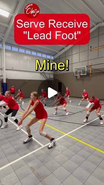 Coach Chijo on Instagram: "Serve Receive "Lead Foot"  #servereceive #volleyballpassing #volleyball #volley #volleyballplayer #volleyballgirls #voleibol #voleybol #pallavolo #volleyballtraining #volleyballteam #sport #volleyballislife #sports #volleyballlife #volleyballgame #volleyballtime #athlete #fitness #training #workout #sports" Volleyball Receiving Drills, Middle School Volleyball Tryout Tips, Serve Receive Drills Volleyball, Volleyball Warmups, Serve Receive Drills, Volleyball Spike Trainer, Volleyball Room, Volleyball Workout, Volleyball Coaching