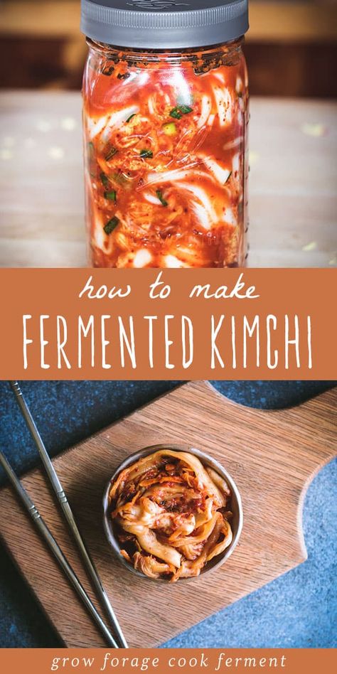 Make Kimchi, Homemade Kimchi, The Prairie Homestead, Prairie Homestead, Fermented Kimchi, Fermented Pickles, Korean Side Dishes, Kimchi Recipe, Fermentation Recipes