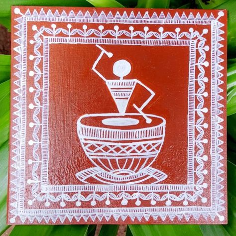 Tribal art of Maharashtra Warli Warli Art Motifs, Worli Painting On Fabric, Warli Paintings Easy, Warli Art Border Design, Madhubani Wall Painting, Varli Painting Art, Warli Art Easy, Rajasthan Painting, Surface Development