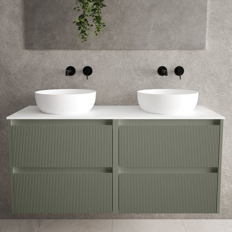 Elevate your bathroom to a new level of sophistication with the Scanalato 120cm Double Drawer Vanity Unit. This unit, expertly crafted from the finest solid wood, offers expansive countertop space, allowing you the freedom to select a basin that perfectly encapsulates your design tastes. Pistachio Bathroom, Toilet Vanity Unit, Timeless Bathroom Design, Brass Bathroom Accessories, Double Basin Vanity Unit, Toilet Vanity, Walk In Shower Enclosures, Wet Room Shower, Double Drawer