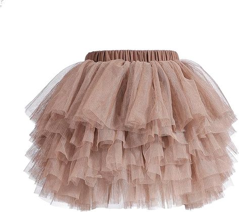 Amazon.com: Tutu Skirt for Baby Girl Toddler 6 Layered Tulle Skirts 1-8T Light Tan: Clothing, Shoes & Jewelry Toddler Christmas Photoshoot, Baby Girl Toddler, Feather Skirt, Tulle Skirts, Layered Tulle Skirt, Baby Tutu, Girl Toddler, Tulle Tutu, Diva Fashion