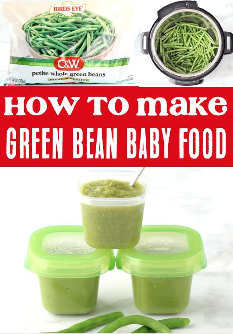 Baby Food Recipes Stage 1 Homemade Green Beans Recipe!  You won't believe how much you'll save when you make your own baby food!  Go get the recipe and give it a try this week! Beans For Babies, Green Bean Baby Food, Butternut Squash Baby Food, Instant Pot Baby Food, Easy Homemade Baby Food, Baby Food Puree, Baby Carrot Recipes, Easy Baby Food Recipes, Frugal Girls