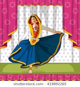 Haryana Culture Drawing, Puppet Drawing, Culture Of Rajasthan, India Traditional Dress, Culture Illustration, Blouse Drawing, Dancing Clipart, Dance Forms, Dance Vector