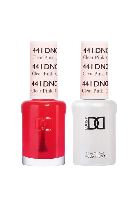 DND Gel Polish Set - 1 each of Pink Gel Polish and Pink Nail Polish, 441 Clear Pink, 0.5 Fl Oz Dnd Clear Pink Gel Nails, Dnd Nails, Dnd Gel Nail Polish, Dnd Nail Polish, Sheer Nail Polish, Sheer Nails, Remove Gel Polish, Luminous Nails, Dnd Gel Polish