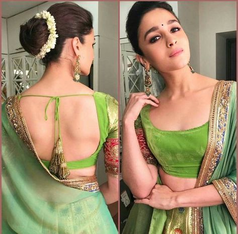 We Are Literally Drooling Over These 20 Different Ways To Wear A Gajra For Your Wedding! Alia Bhatt Wedding, Alia Bhatt Hairstyles, Mehndi Hairstyles, Indian Wedding Hairstyles, Hairstyles Bun, Open Hairstyles, Indian Bridal Hairstyles, Wedding Hairstyle, Fancy Hairstyles