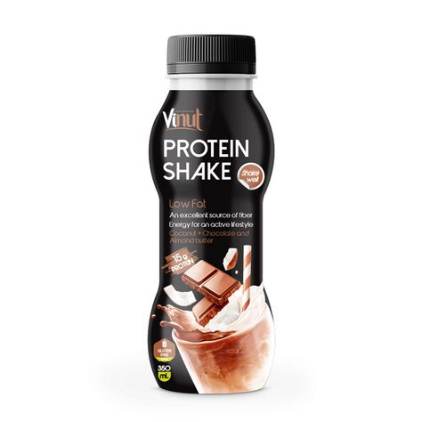 #FruitJuiceDrinks 350ml Bottled Low fat Protein Shake (Coconut Chocolate & almond butter) Check more at https://vinutbeverage.com/products/fruit-juice-drinks/350ml-bottled-low-fat-protein-shake-coconut-chocolate-almond-butter/ Milkshake Packaging, Protein Shake Chocolate, Protein Juice, Snacks Png, Drinks Chocolate, Bottled Drinks, Protein Milkshake, Low Fat Protein, Chocolate Almond Butter