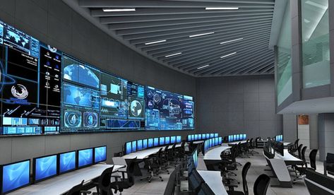 Control Room Design, Command Center Design, Namba Parks, Communication Center, Control Room, Computer Room, Command Center, Video Wall, Futuristic Technology