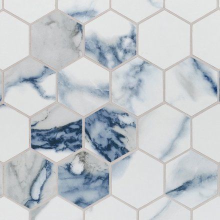 Traditional Tile, Porcelain Mosaic Tile, Stone Look Tile, Blue Bathroom, Porcelain Mosaic, Beautiful Tile, Tile Installation, Mosaic Designs, Shower Floor