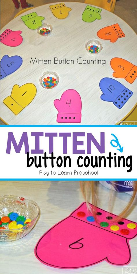 Number Activities For Preschool, Winter Math Centers, Preschool Math Centers, Winter Lesson Plan, Winter Crafts Preschool, Winter Activities Preschool, Number Identification, Preschool Centers, Winter Classroom