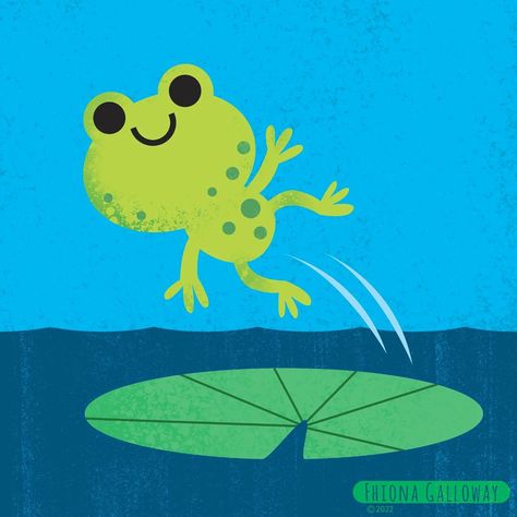 Jumping Illustration, Frog Jumping, Jumping For Joy, Morning Walk, Frog And Toad, Amphibians, Toad, Children’s Books, Frogs