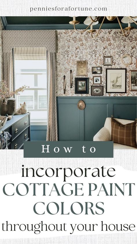 Interior Color Schemes Whole House, Cottage Paint Colors Interior, Cottage Color Scheme, Whole House Paint Scheme, Cottage Color Palette, Modern Cottage Interior, Cottage Paint Colors, Cottage Colors, Modern Cottage Homes