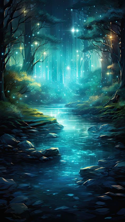 Mystical Landscapes Art, Fantasy Wallpaper Magic, Fantasy Landscape Art Magic, Elemental Background, Fantasy Sky Art, Fantasy Background Magic Scenery, Magical World Art, Fantasy Wallpaper Aesthetic, Fantasy Forest Wallpaper