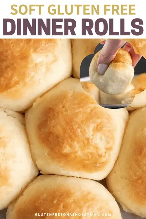 Bake up these gluten-free dinner rolls, and you'll have the family running to the table. These soft and squishy gf yeast rolls really are so easy to make! Food Gluten Free Dinner, Gluten Free Bread Substitutes, Homemade Gf Rolls, Tteokbokki Gluten Free, Yummy Gluten Free Recipes, Gluten Dinner Recipes, How To Become Gluten Free, Momma Knows Gluten Free, Gluten Free Dinner Roll Recipe