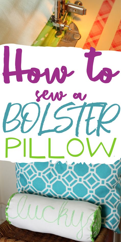 Lumbar Pillow Patterns Sewing, Diy Bolster Pillow, Sewing A Pillow, Sewing Tips For Beginners, Sew A Pillow, Making Cushions, Pillow Sewing, Tips For Sewing, Cylinder Pillow