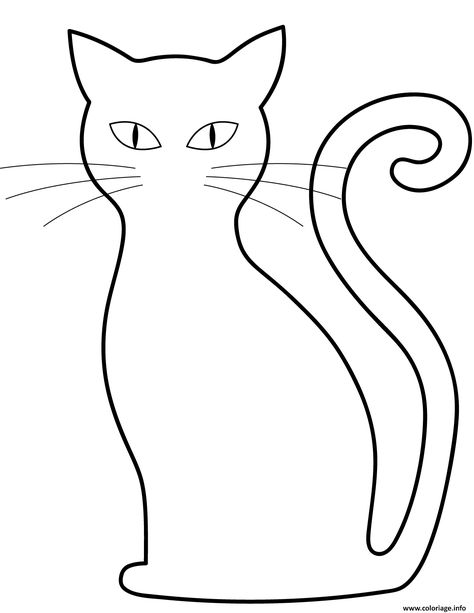 Coloriage chat noir halloween à imprimer Black Cat Printable, Black Cat Drawing, Moldes Halloween, Cat Coloring Pages, Cat Quilt Patterns, Halloween Coloring Sheets, Cat Template, Cat Printable, Halloween Printables Free