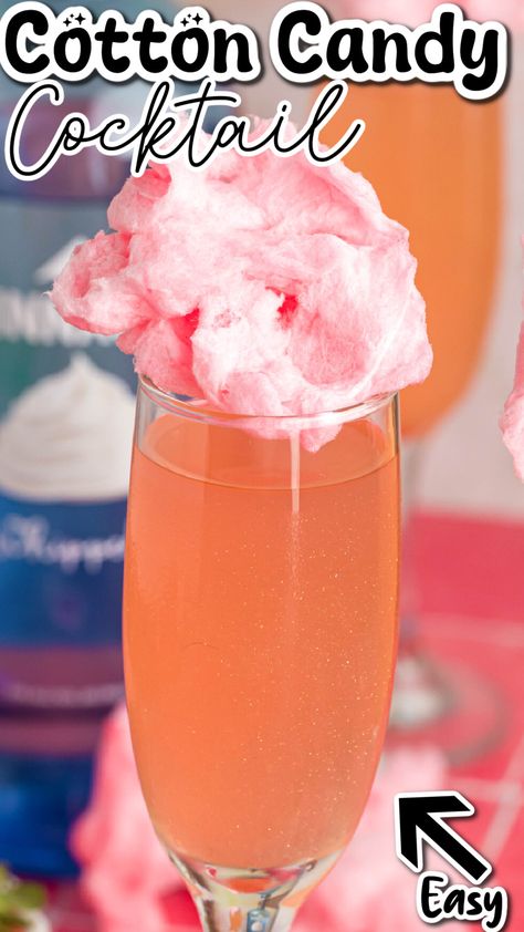 "Discover the delightful Cotton Candy Cocktail, a whimsical drink that blends the sweetness of cotton candy with your favorite spirits. Perfect for parties and special occasions, this vibrant cocktail is sure to impress with its unique presentation and delicious taste. Cotton Candy Drinks Alcohol, Cotton Candy Shots, Cotton Candy Recipe, Cotton Candy Drinks, Cotton Candy Cocktail, Summer Beverages, Whipped Vodka, 21 Bday, Whipped Cream Vodka