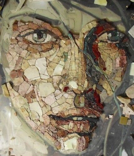 Mosaic Faces, Ancient Mosaic, Mosaics Art, Mosaic Portrait, Eye To Eye, Mosaic Art Projects, Art Pierre, Mosaic Madness, Mosaic Stained