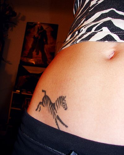 Day 313 of 365 by evaxebra, via Flickr Zebra Tattoo, Cool Simple Tattoos, Simple Girl Tattoos, Zebra Tattoos, Hip Tattoo Designs, Tattoo Sleeve Filler, Female Tattoo, Hip Tattoo, Pattern Tattoo