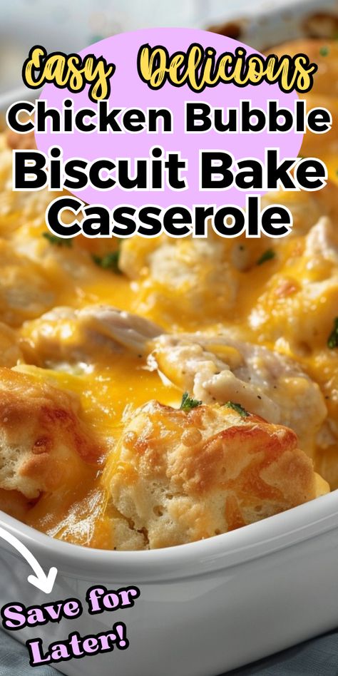 Chicken Bubble Biscuit Bake Casserole Buttermilk Chicken Casserole, Chicken And Grands Biscuits, Bubble Chicken Casserole, Chicken Casserole Biscuits, Chicken Casserole Recipes With Biscuits, Chicken And Canned Biscuits, Cooked Chicken Casserole Recipes, Casserole Dishes With Chicken, Chicken Biscuits Recipes